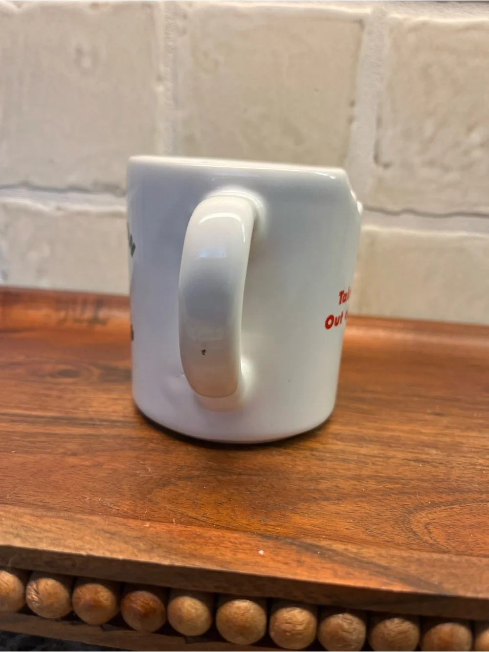 90s Operation Big Dog White Ceramic Dog Mug
